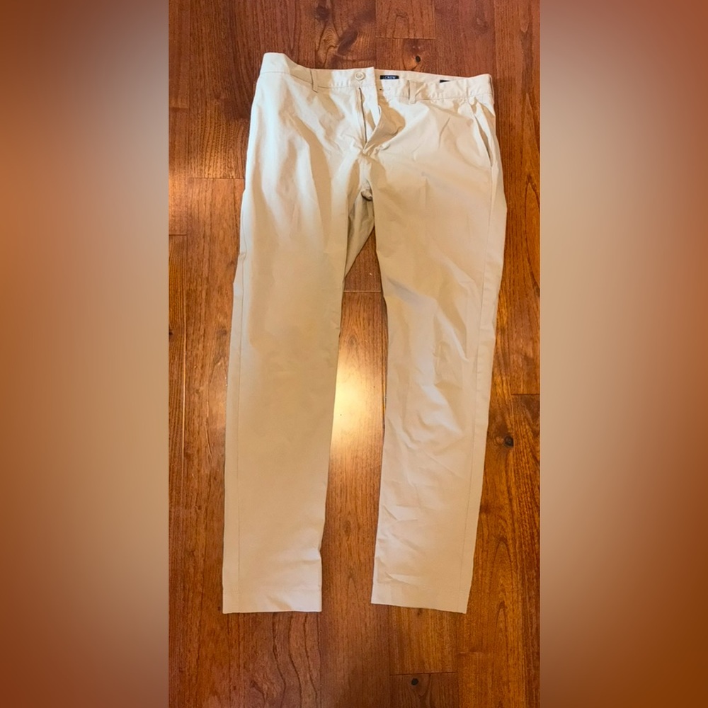Tan Chinos Straight Leg Pants